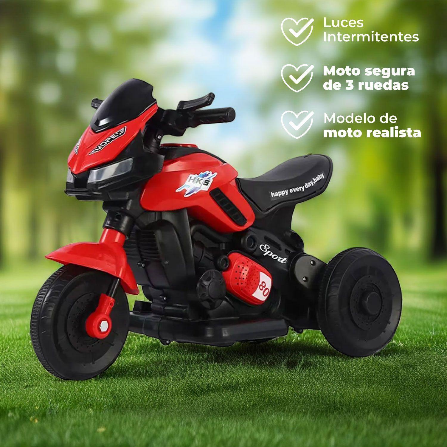 Moto Eléctrica Infantil 3 Ruedas Con Luz y Sonido HK5 6V-2
