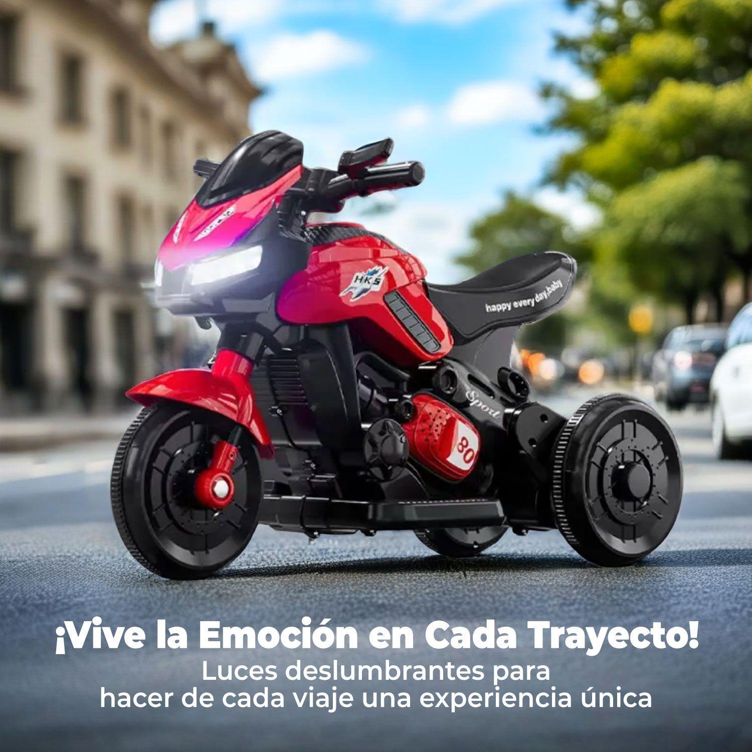 Moto Eléctrica Infantil 3 Ruedas Con Luz y Sonido HK5 6V-3