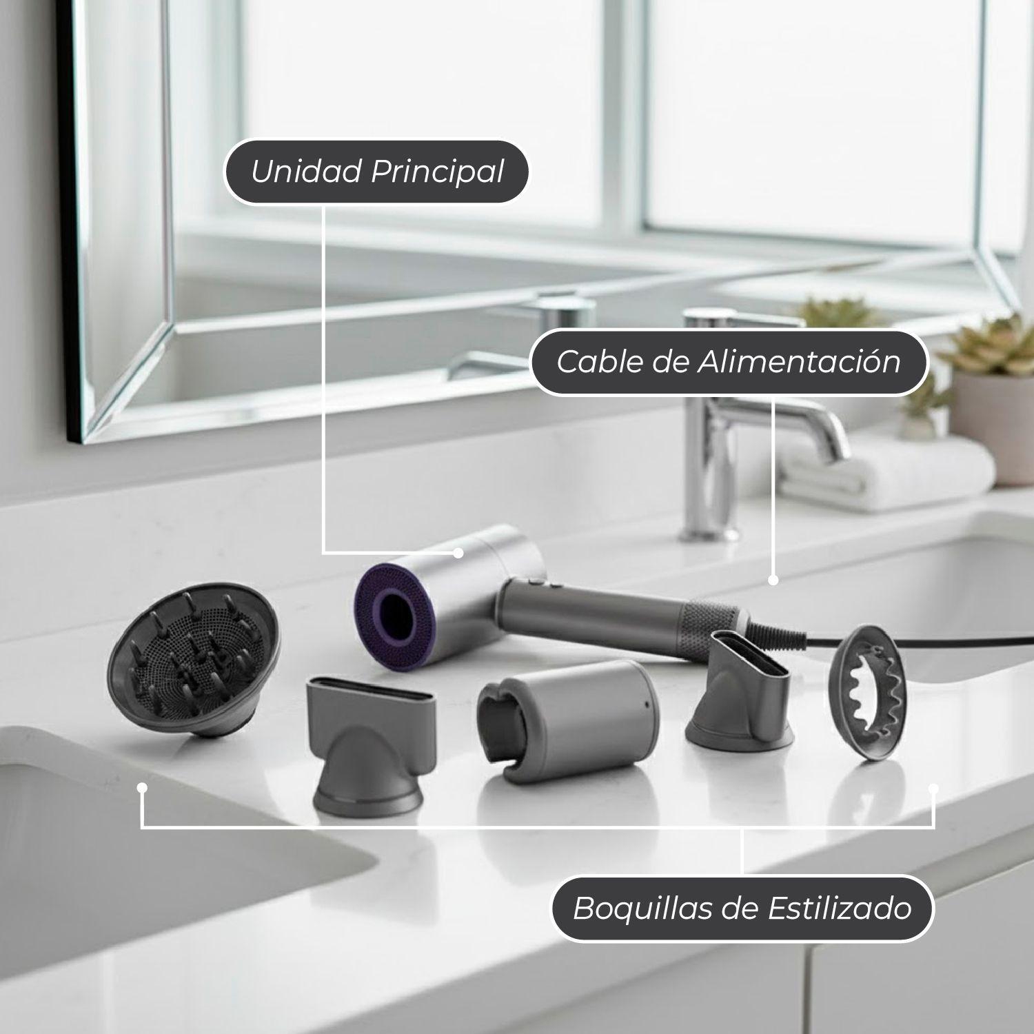 Secador De Pelo Tipo Dyson Supersonic Con Difusor Morado-4