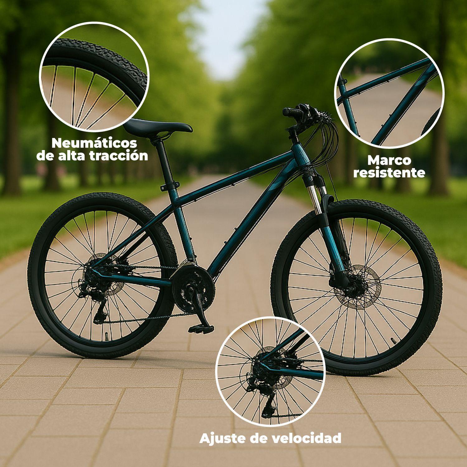 Bicicleta Aro 26 de Montaña Mtb Bitix electric Silver-3