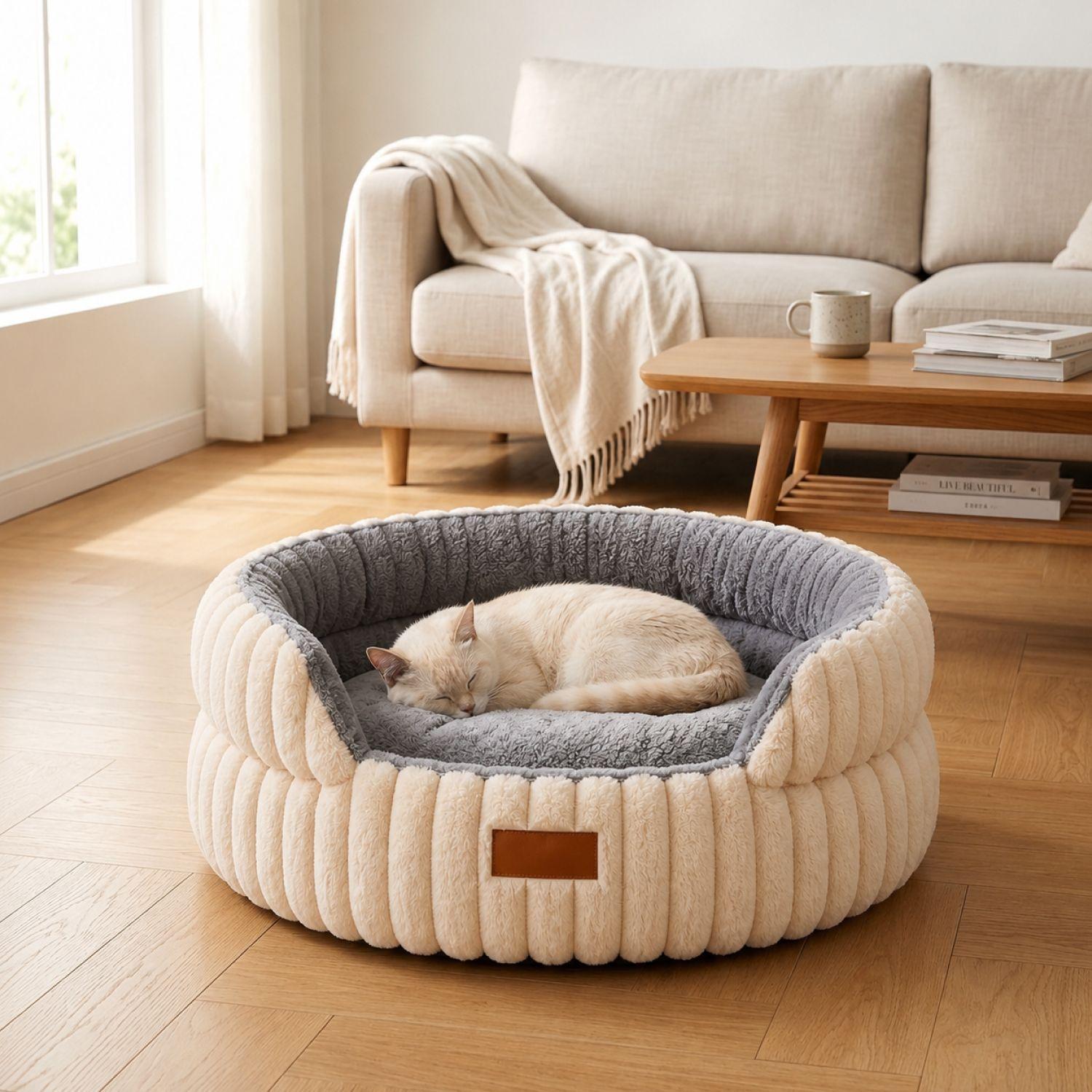 Cama Antiestres Ergonomica Antideslizante Mascotas 67 cm-1