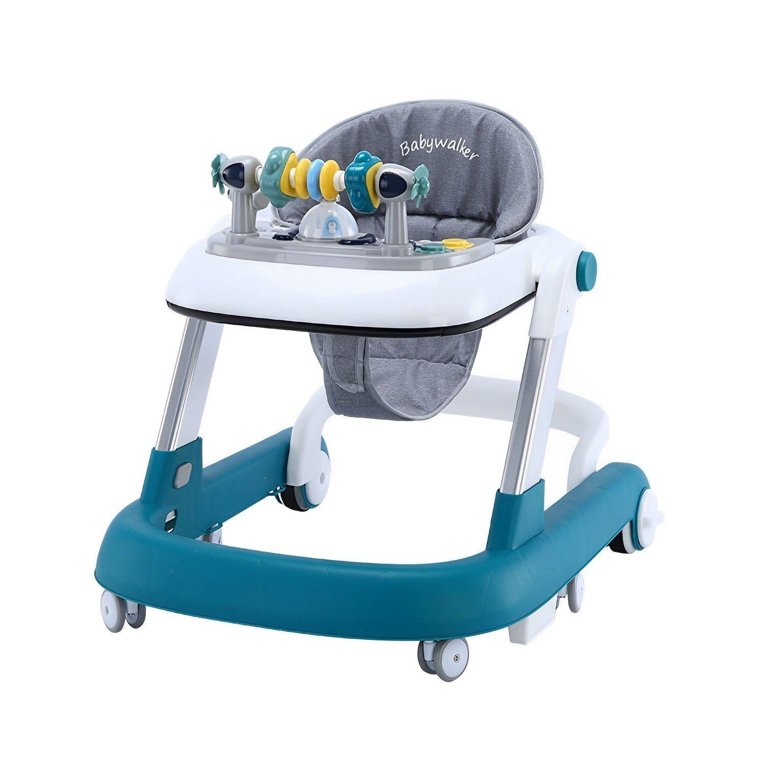 Andador 2 en 1 Caminador 360° Celeste-0