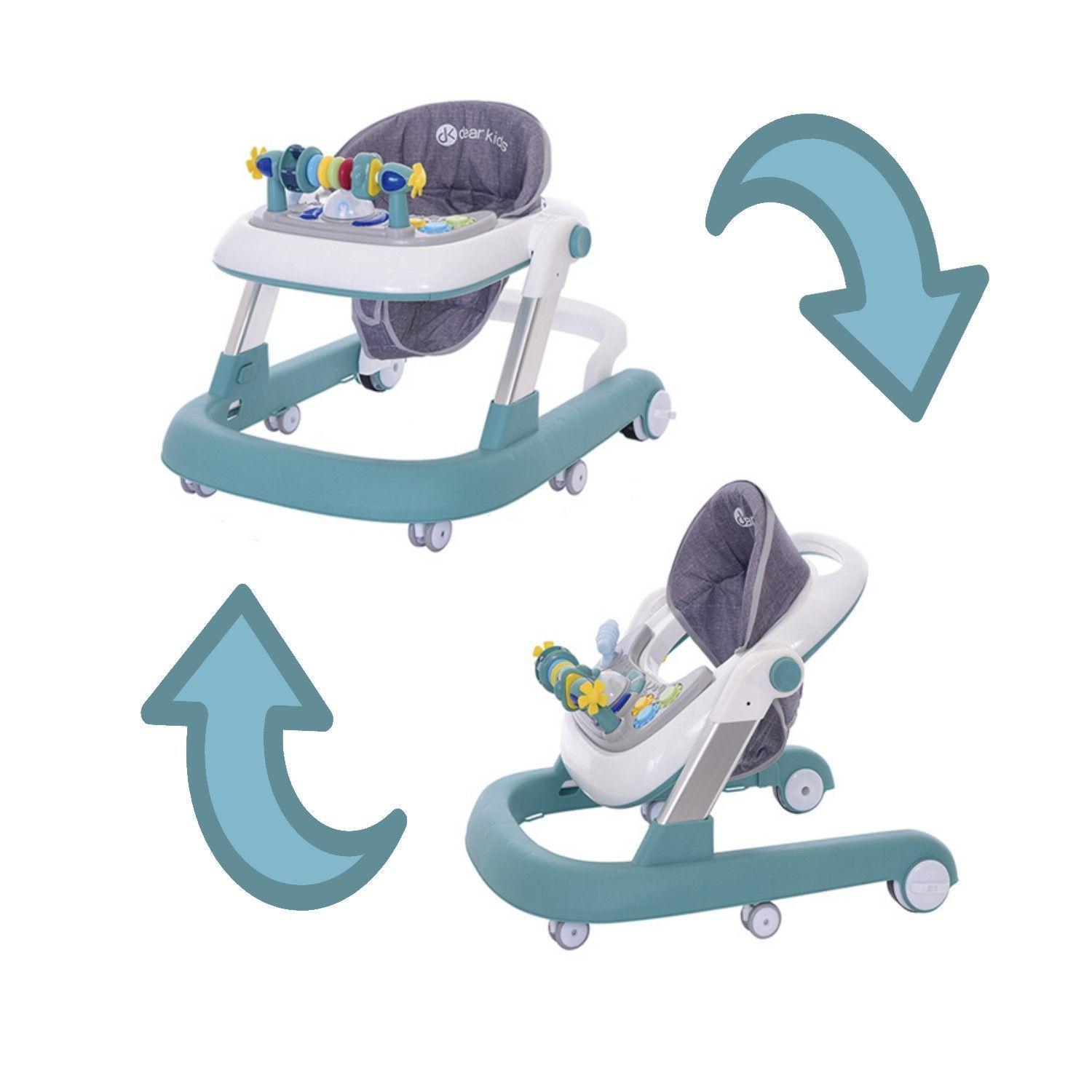 Andador 2 en 1 Caminador 360° Celeste-1