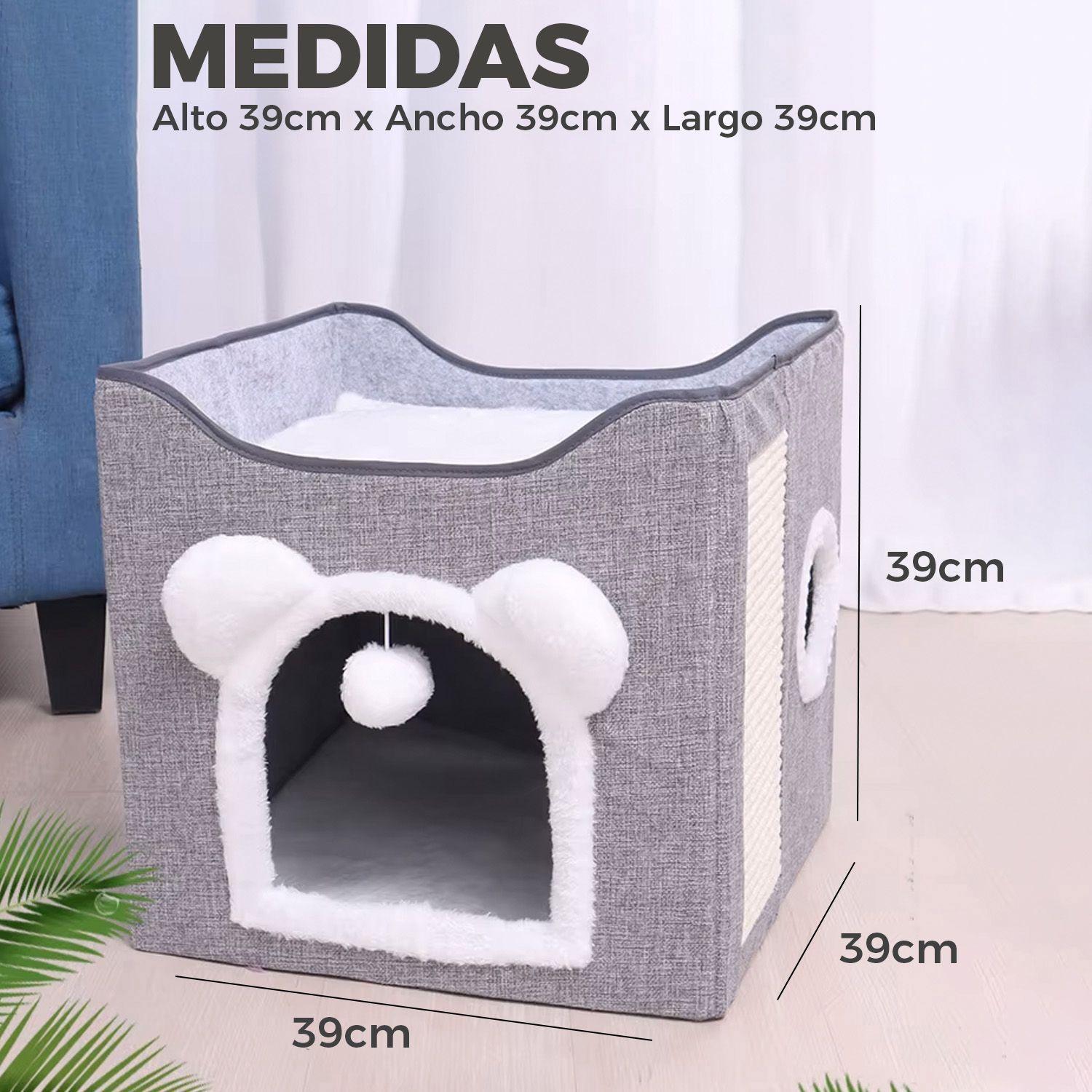 Cama Mascota Soft Confort Plegable Orejitas Con Techo 39cm-5