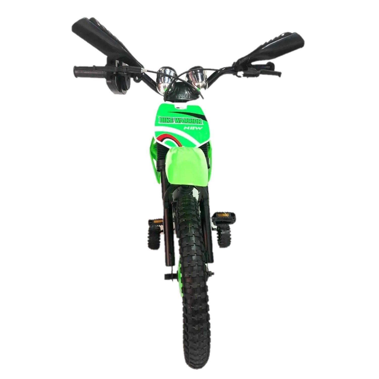 Bicimoto Bicicleta Infantil Con Sonidos Aro 12 Verde-1