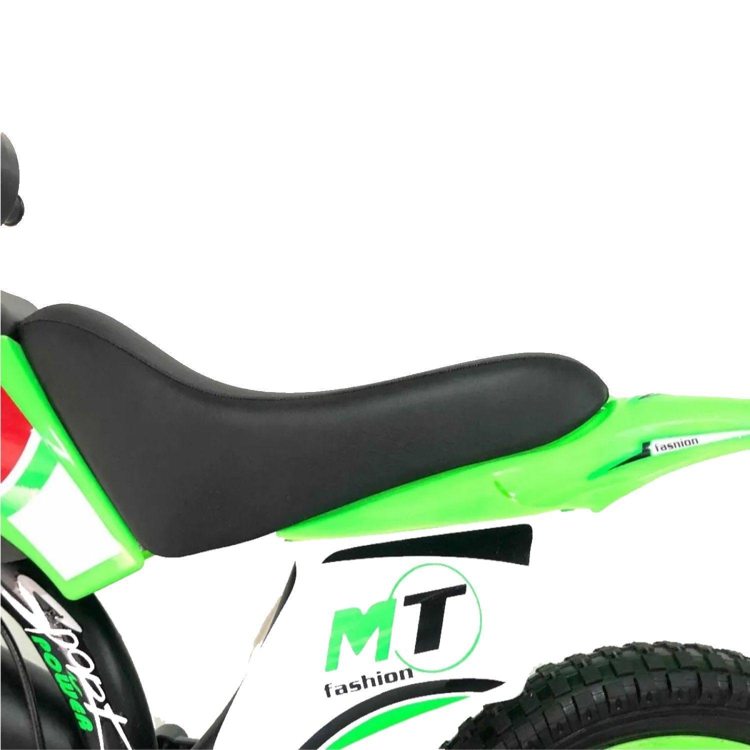 Bicimoto Bicicleta Infantil Con Sonidos Aro 12 Verde-4