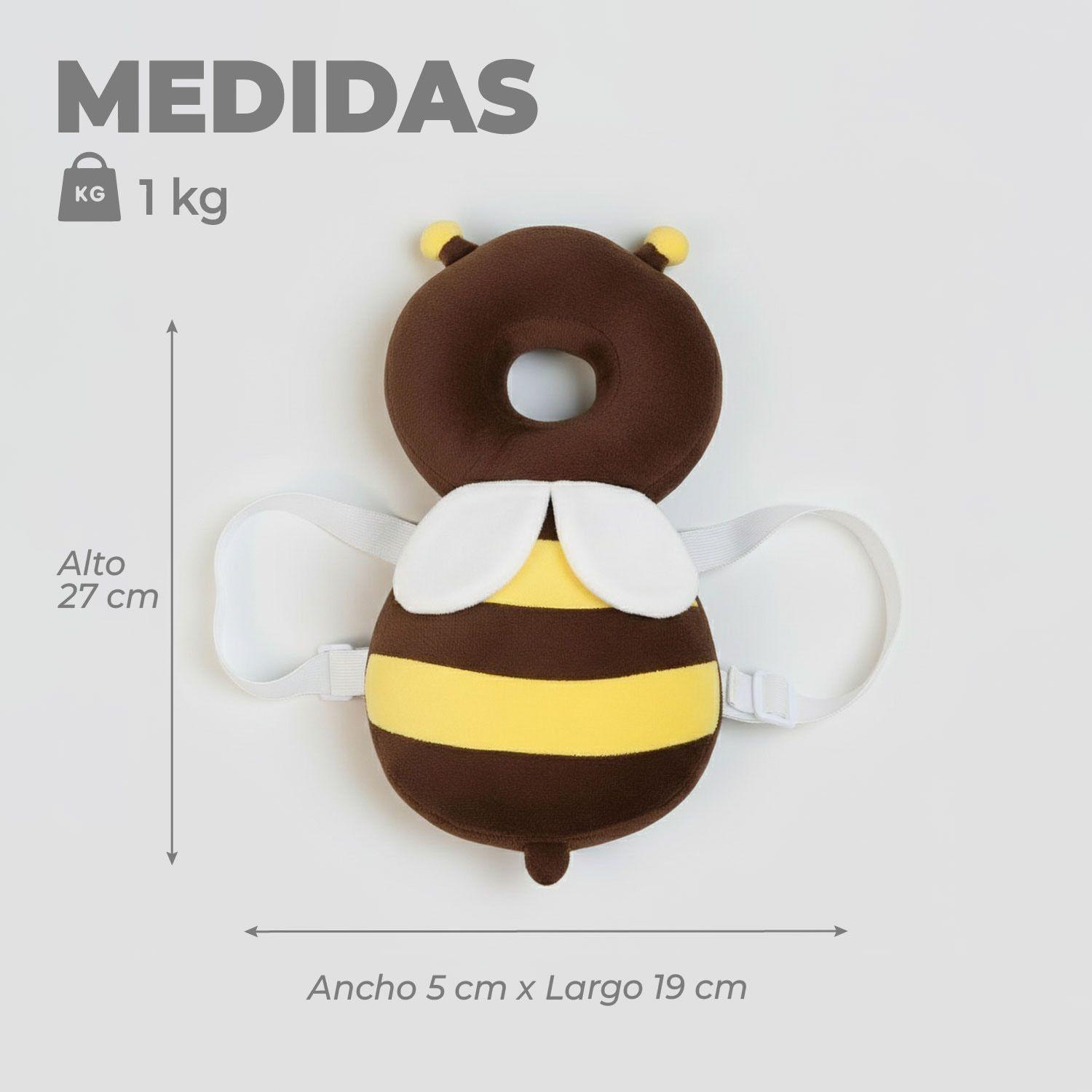 Mochila Protectora Cabeza Bebes Cojin Antigolpes Abejita -1