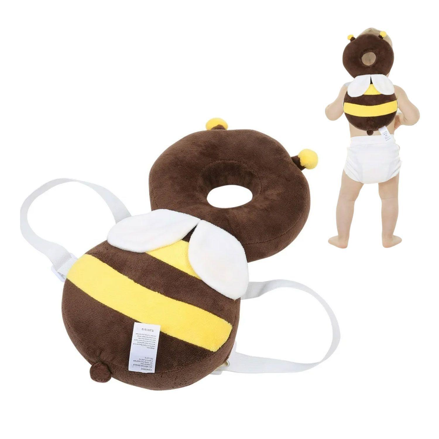 Mochila Protectora Cabeza Bebes Cojin Antigolpes Abejita -0