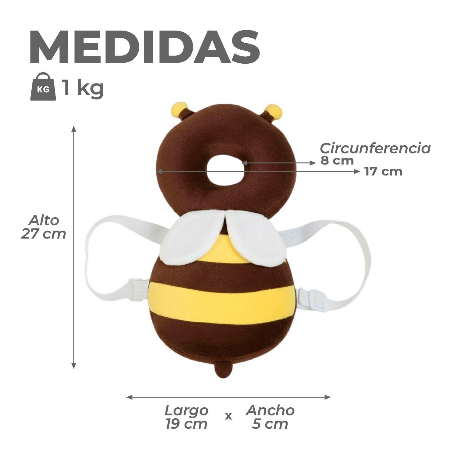 Mochila Protectora Cabeza Bebes Cojin Antigolpes Abejita -4