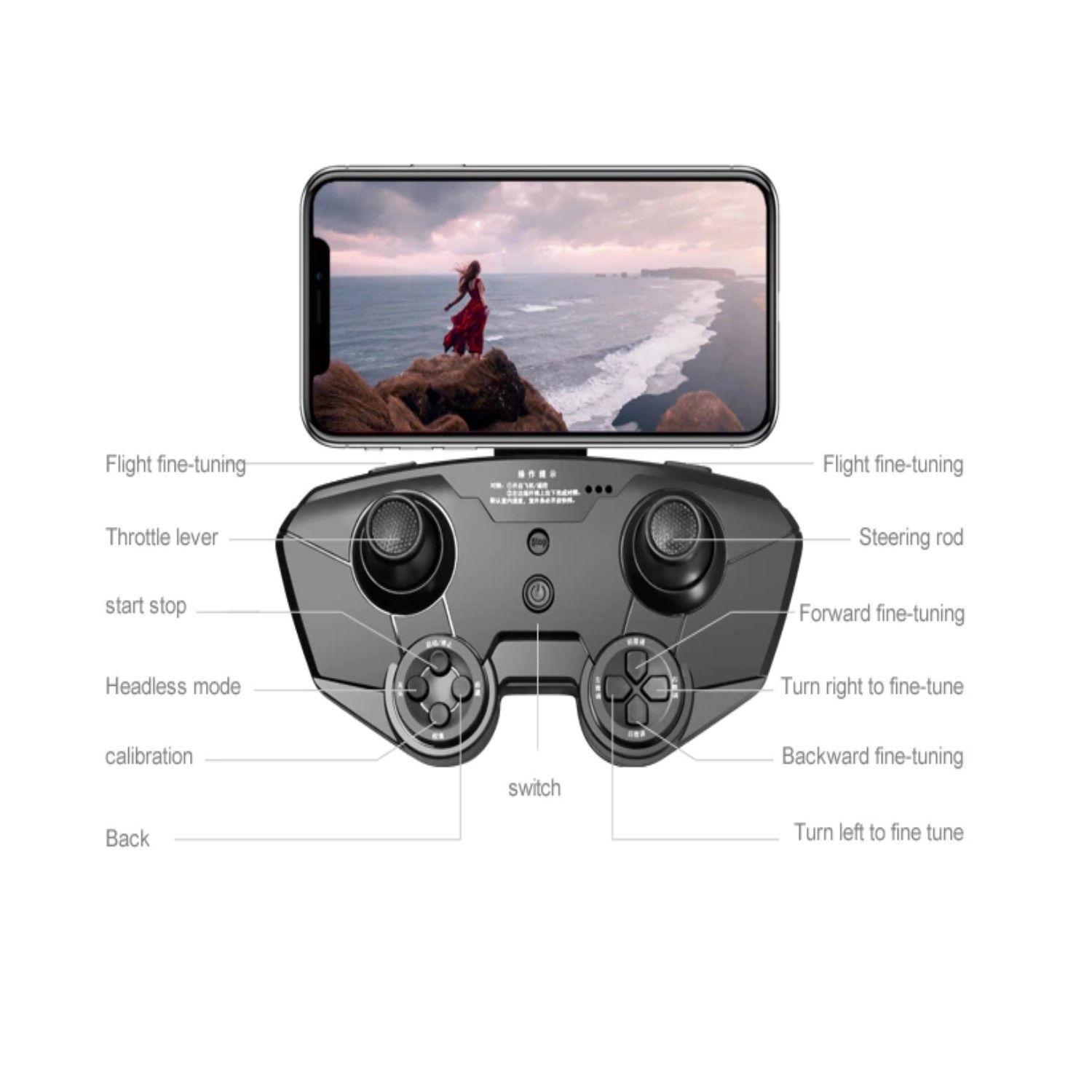 Drone Doble Camara 4k Jc801 2.4 Ghz Wifi Rojo-2