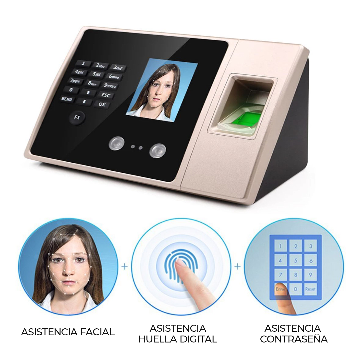 Reloj Control Asistencia Lector Biometrico Facial Y Huella-2