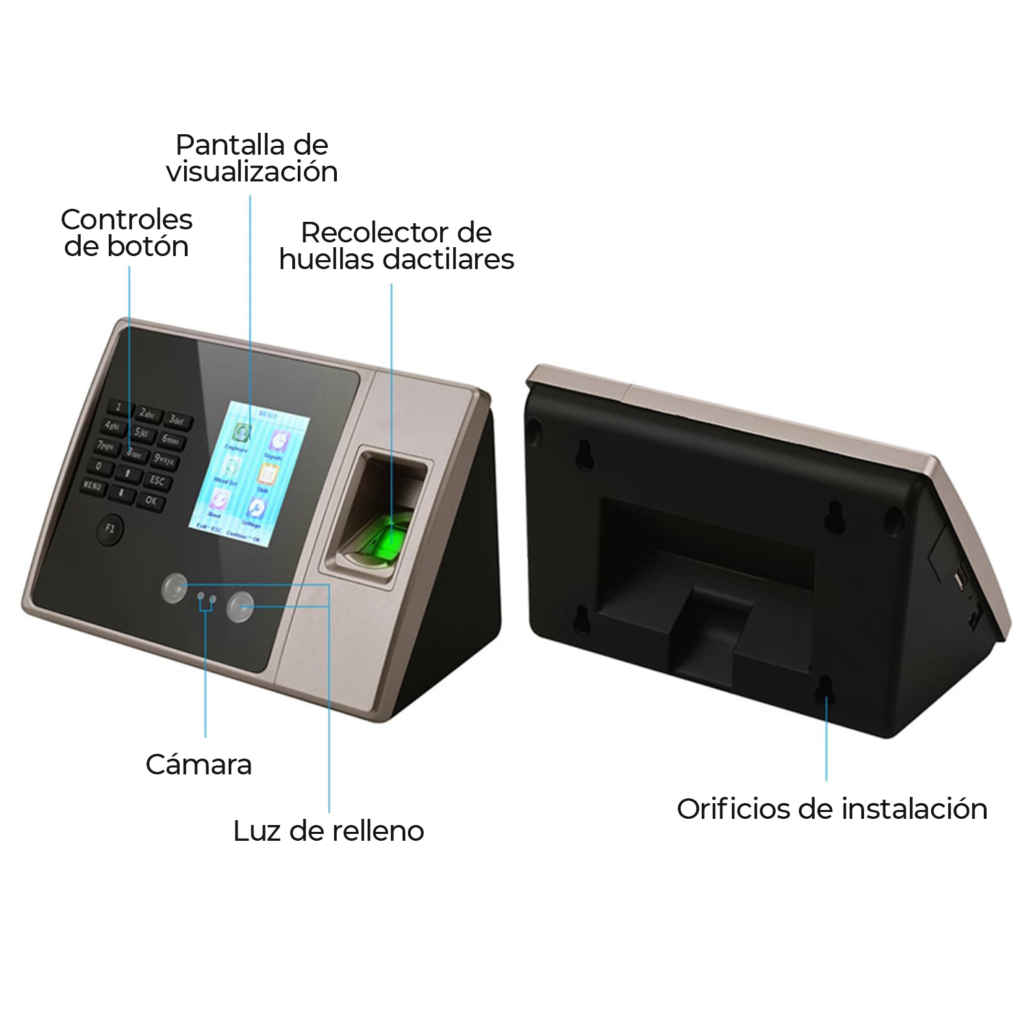 Reloj Control Asistencia Lector Biometrico Facial Y Huella-3
