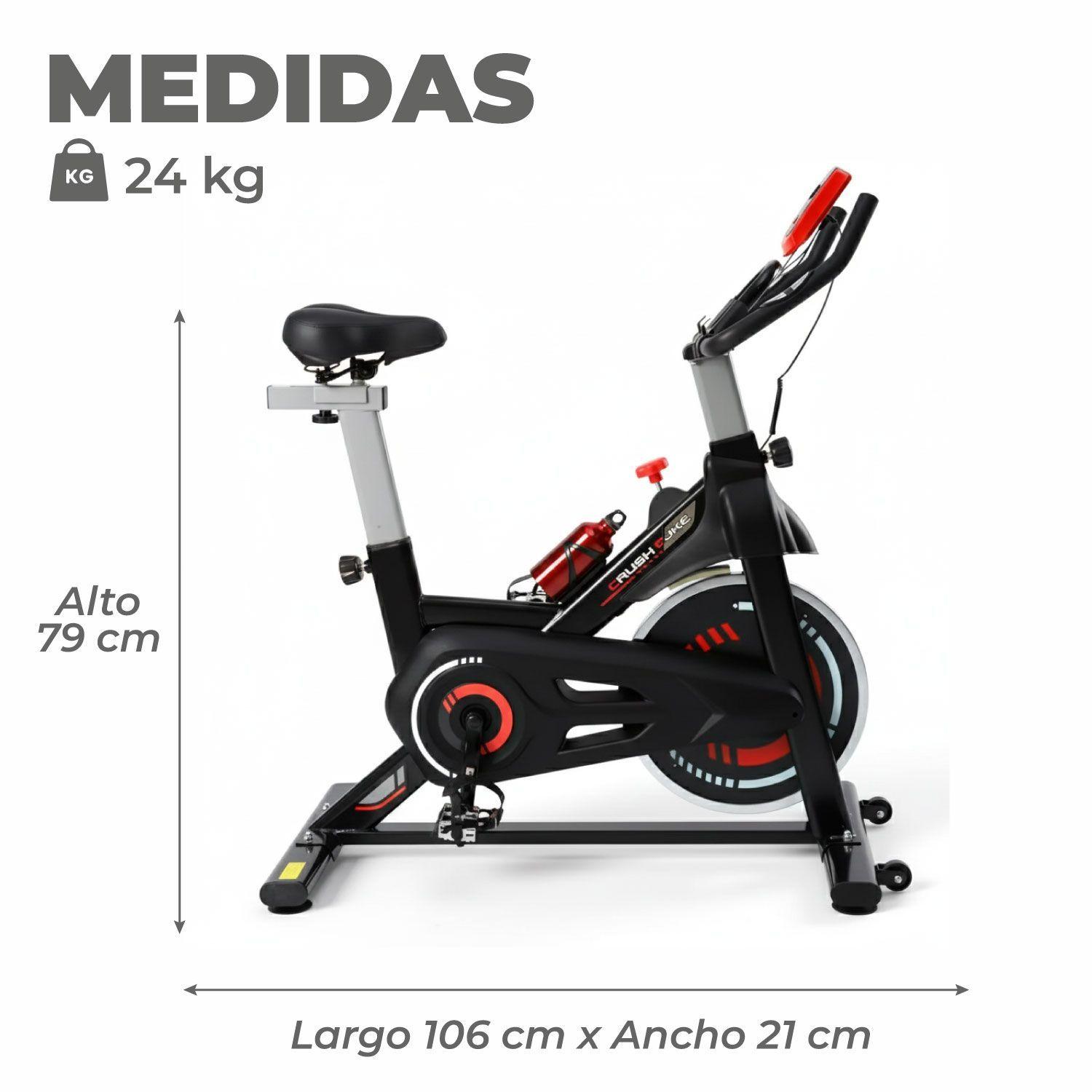 Bicicleta Spinning Estatica Q6 Pro 6 KG con Monitor-2