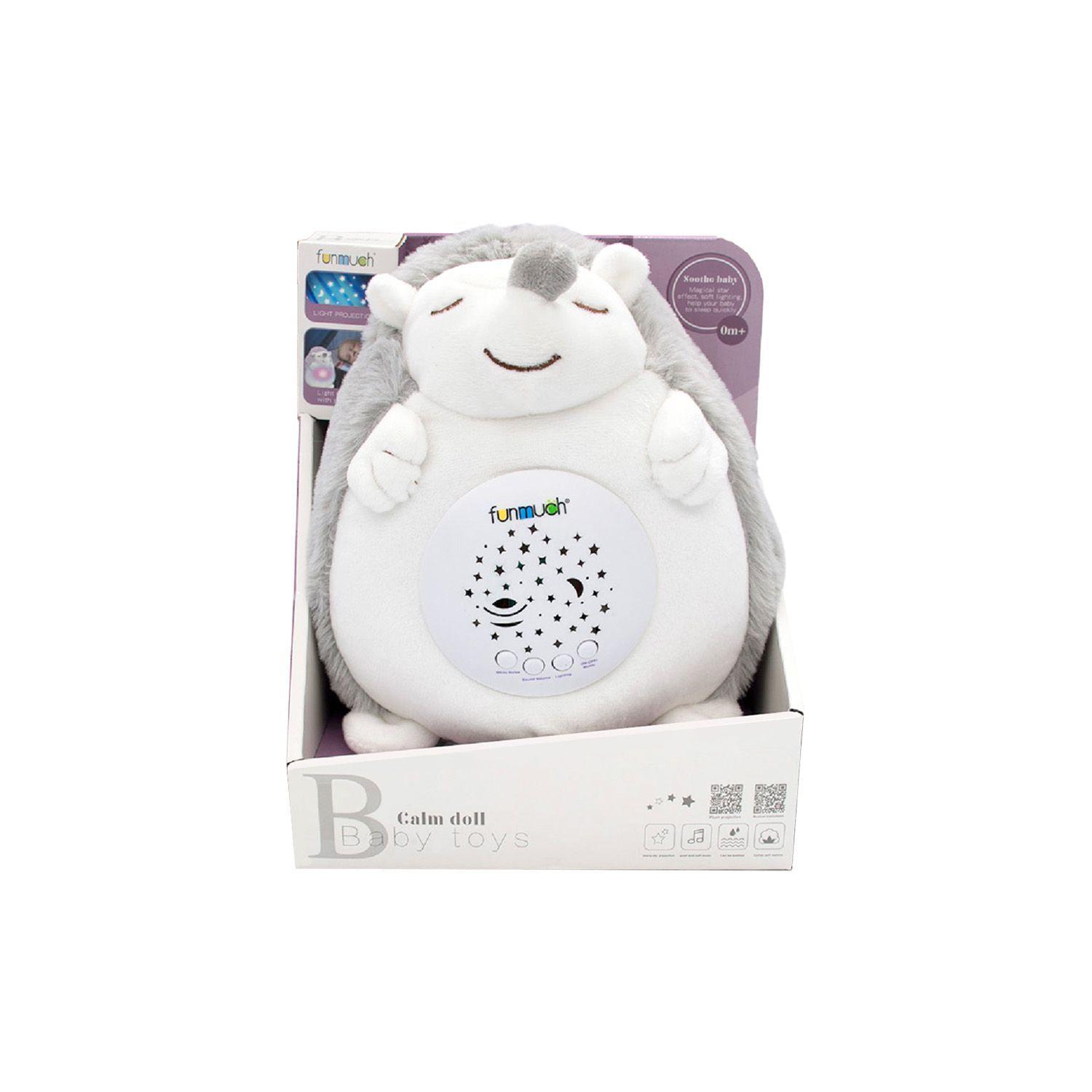 Peluche Sonido Ruido Blanco Luz Nocturna Erizo-4