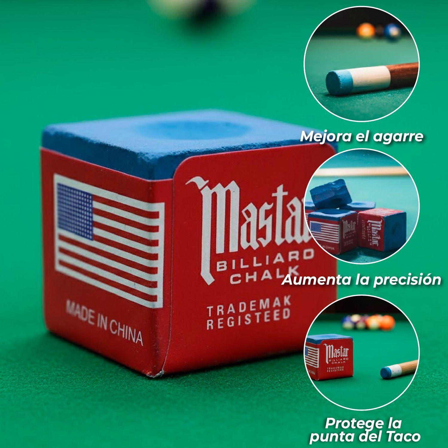 Set 12 Tiza De Pool Azul Gruesa -2