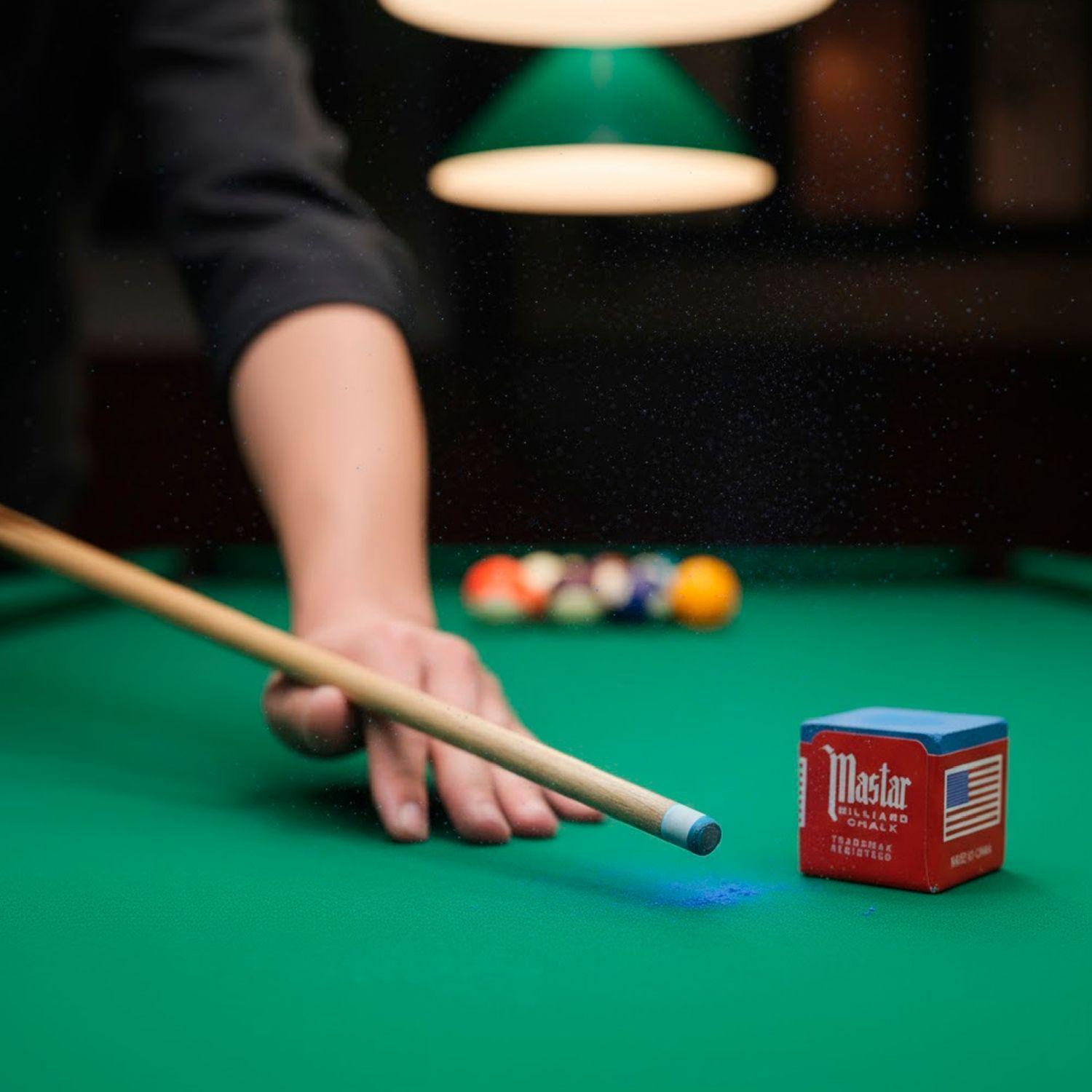 Set 12 Tiza De Pool Azul Gruesa -3