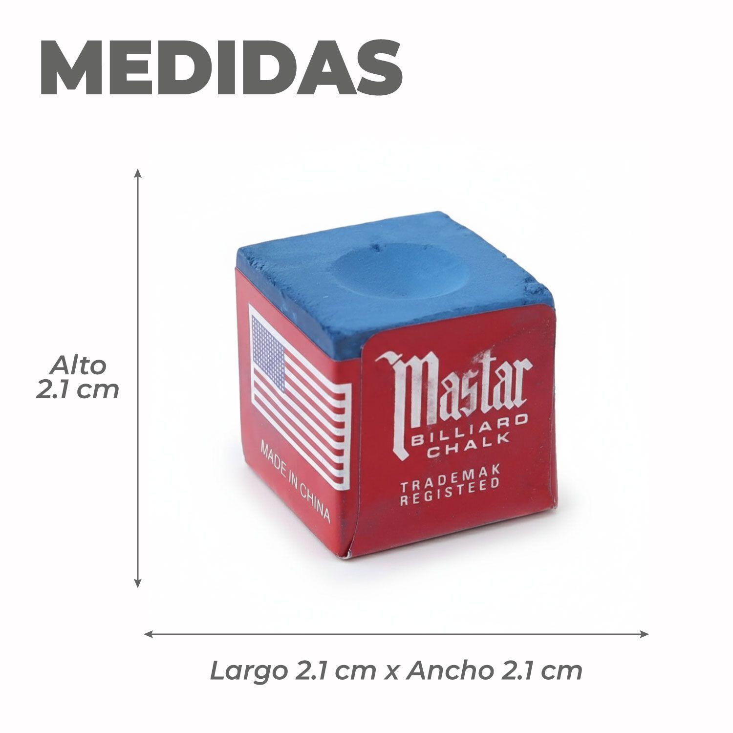 Set 12 Tiza De Pool Azul Gruesa -2
