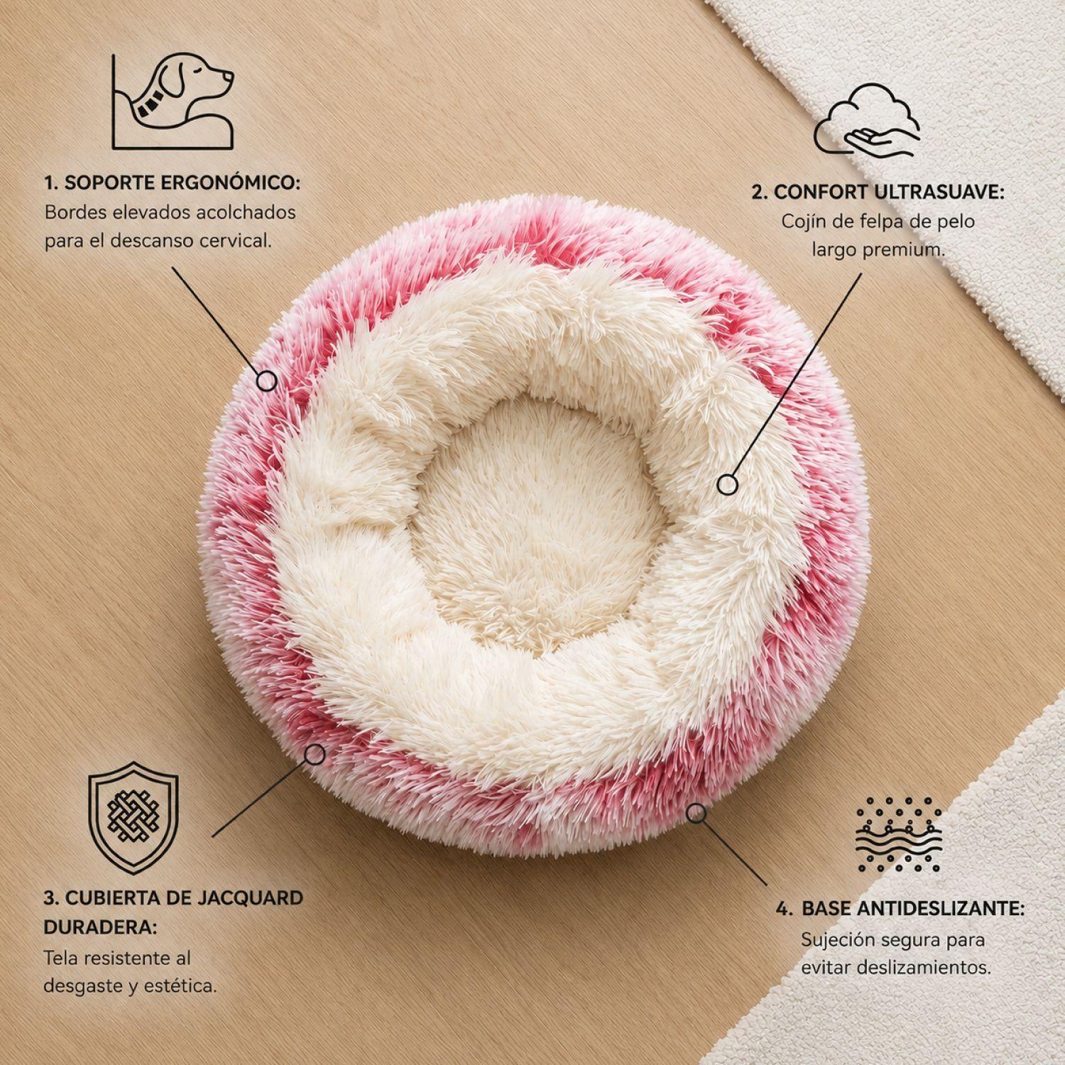 Cama Nido Antiestrés  Redonda Para Perro y Gato 33cm-3
