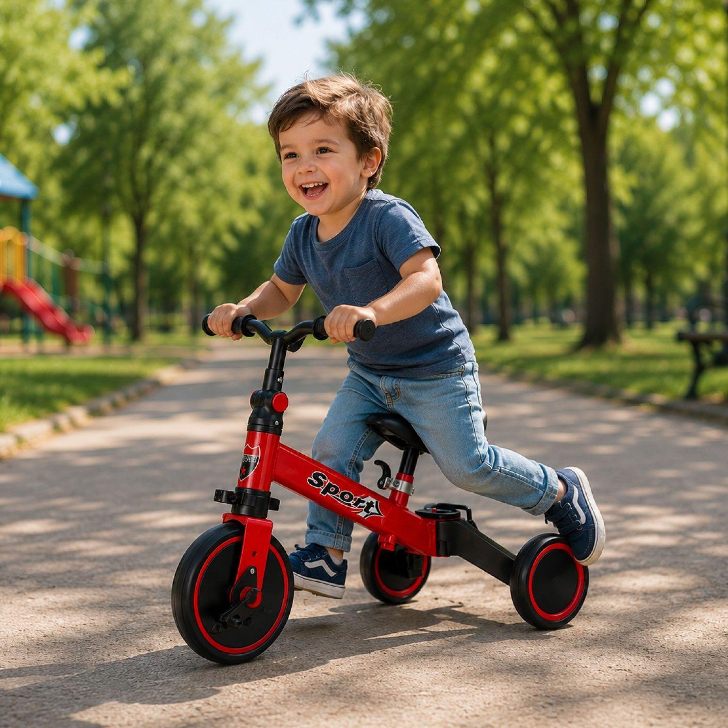 Triciclo 3 En 1 Correpasillos Bicicleta Aprendizaje Niños-4