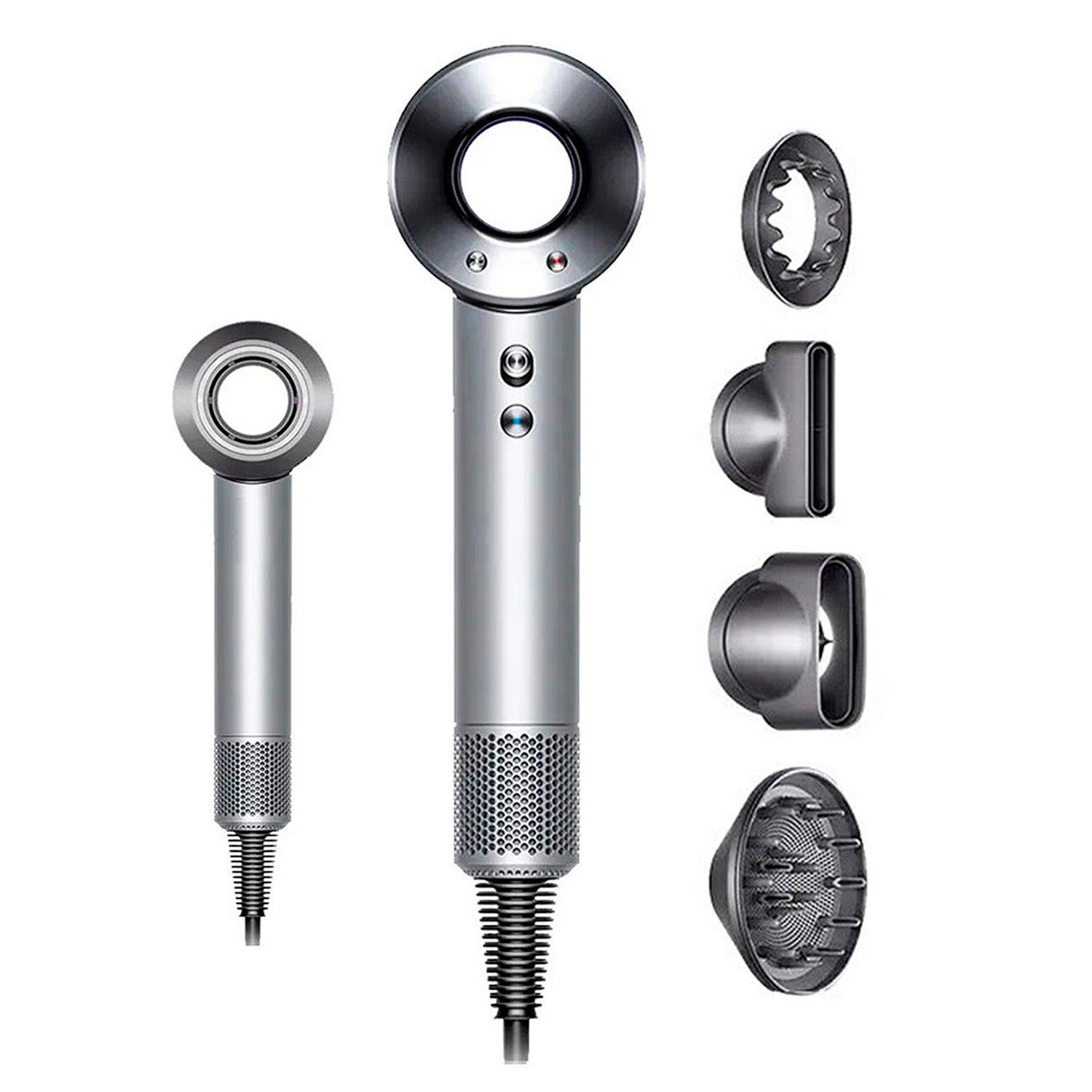 Secador De Pelo Tipo Dyson Supersonic Con Difusor Gris Cromado-4