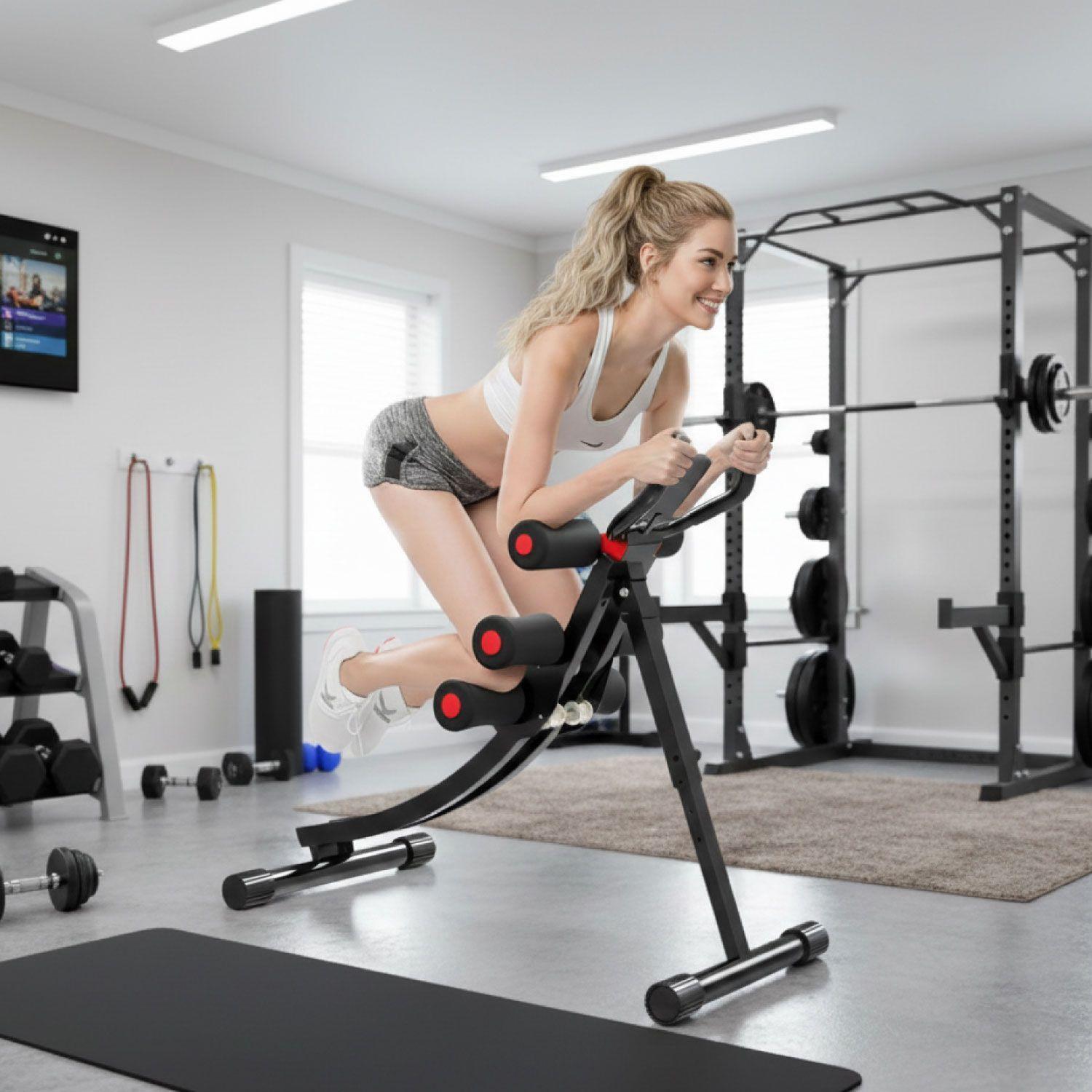 MAQUINA ABDOMINAL SEMICURVA ERGONOMICA FITNESS SPORTIME-4