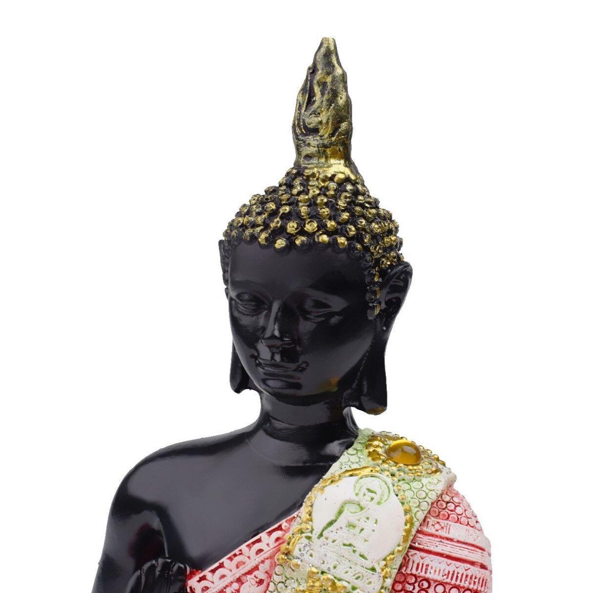 Figura Buda En Meditación Estatua Decorativa Rosada-1