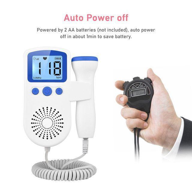 Monitor Fetal Doppler Ultrasonido Latidos Azul-6