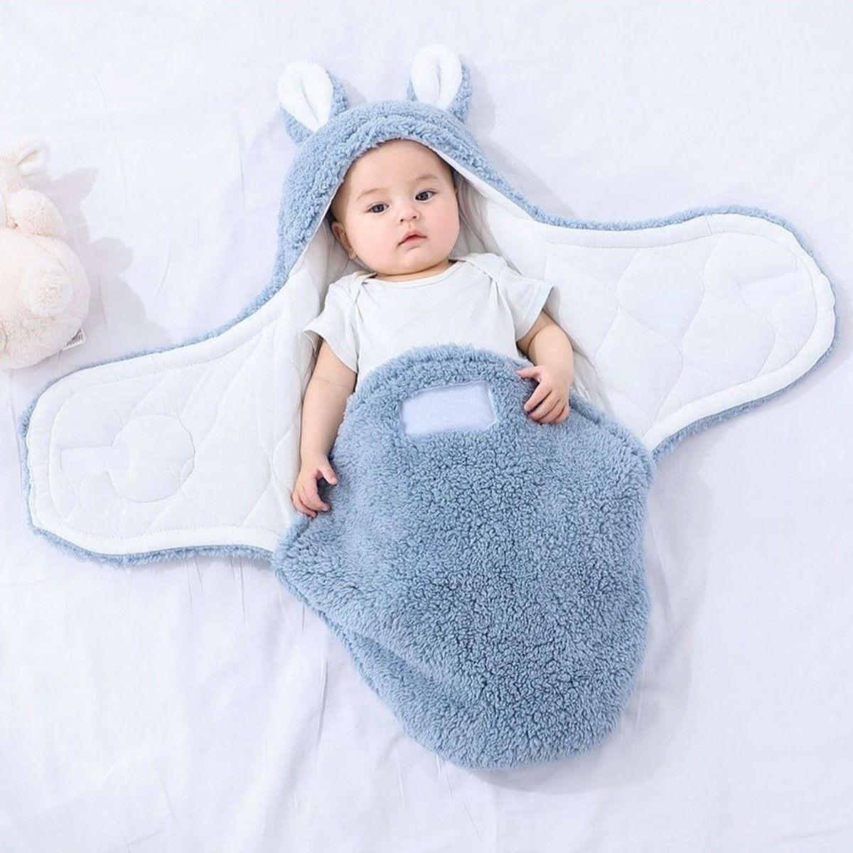 Manta Bebe Premium Recién Nacido Enterito Suave Conejito-1