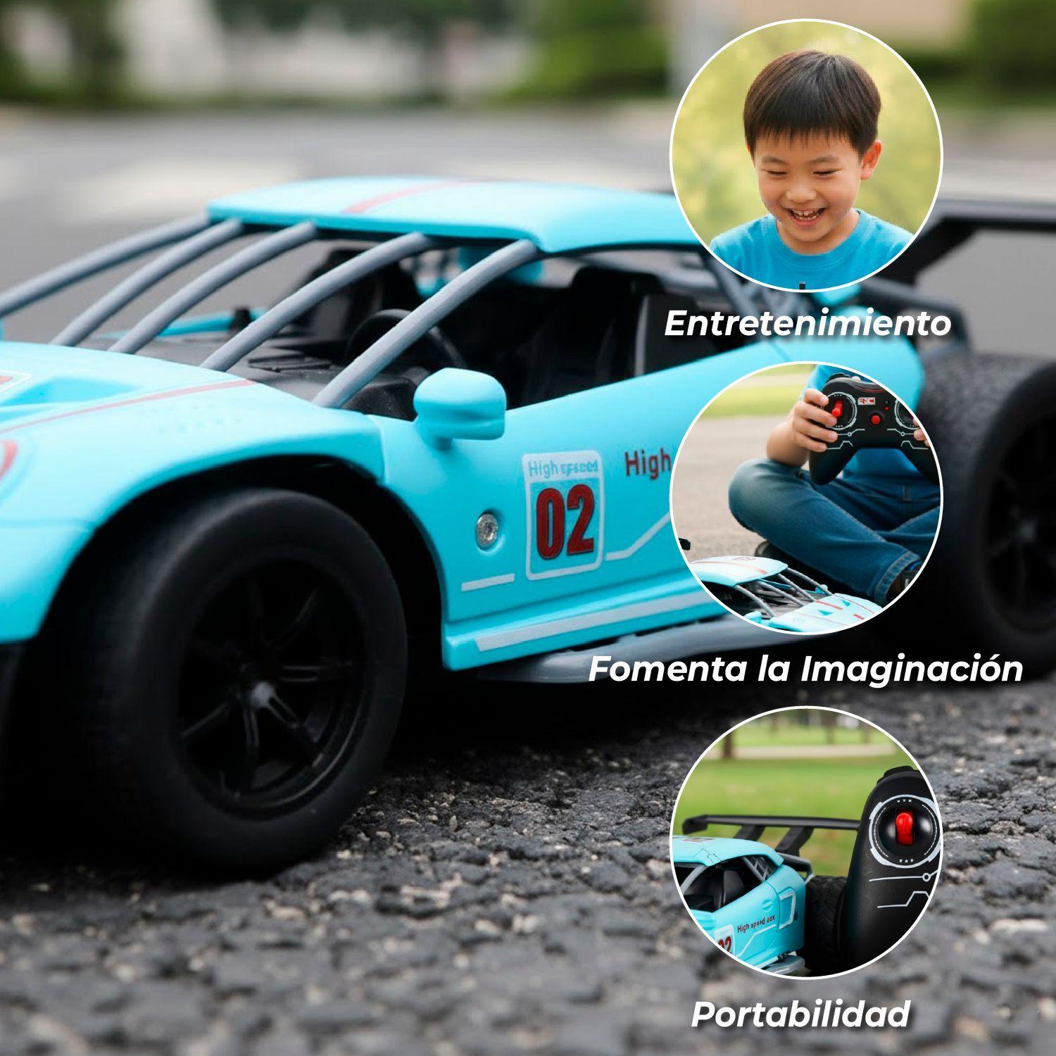 Auto Deportivo a Control Remoto Celeste-2