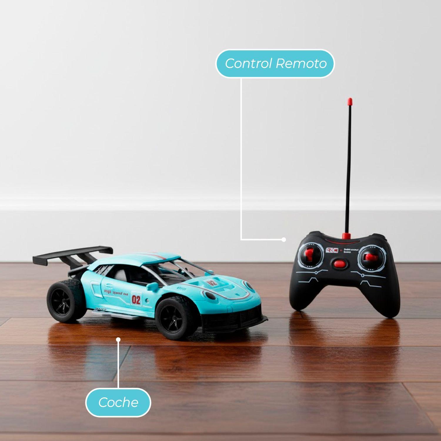 Auto Deportivo a Control Remoto Celeste-4