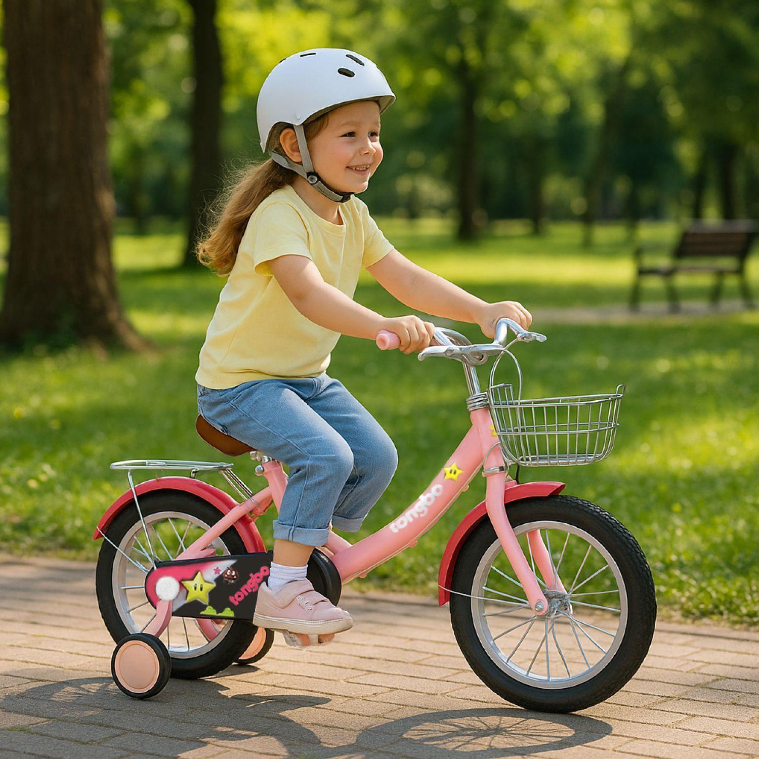 Bicicleta Niña Infantil De Paseo Little Star Rueditas Aro 16-4