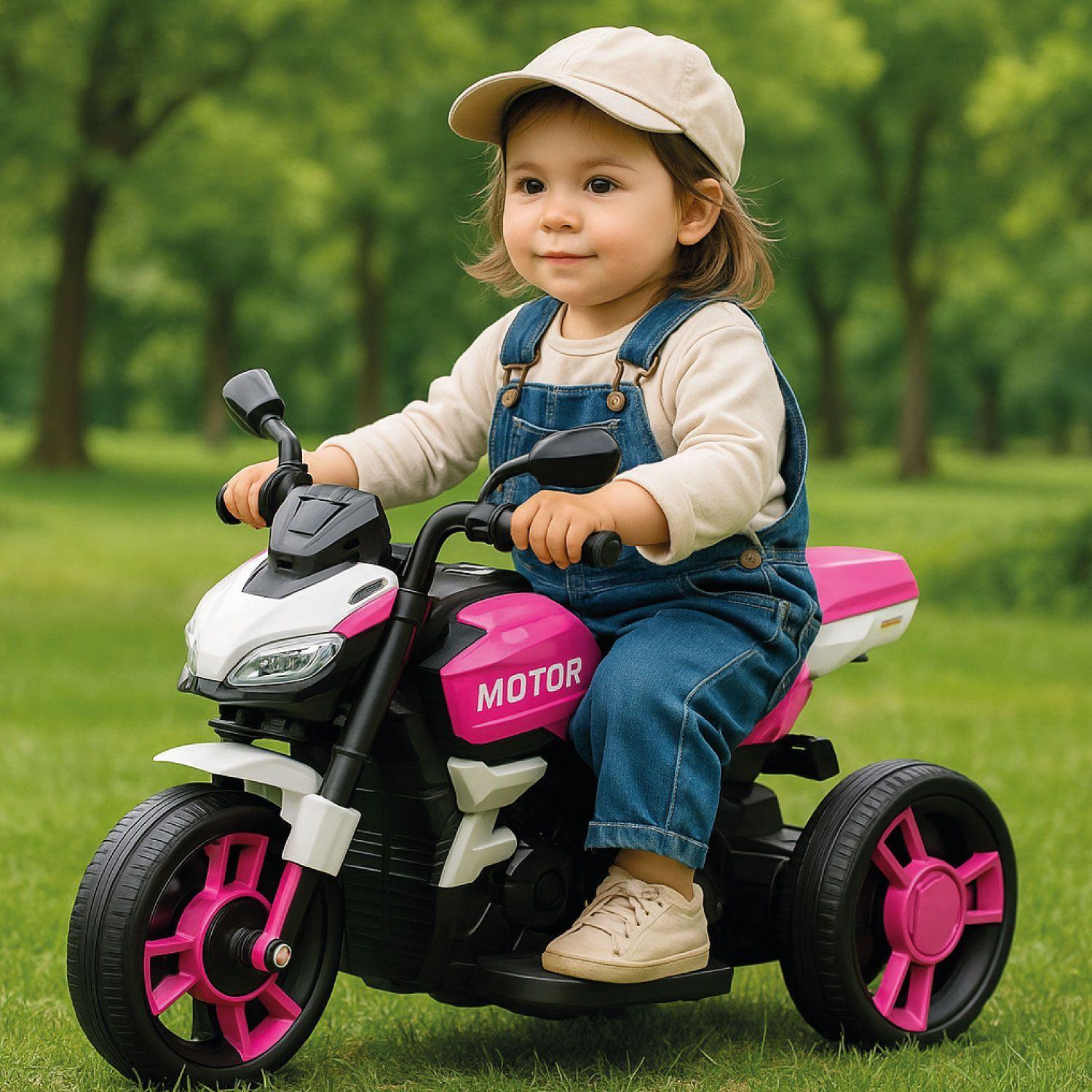 Moto Electrica Niño a Bateria Nitro Italy V4 Luz y Sonido-4