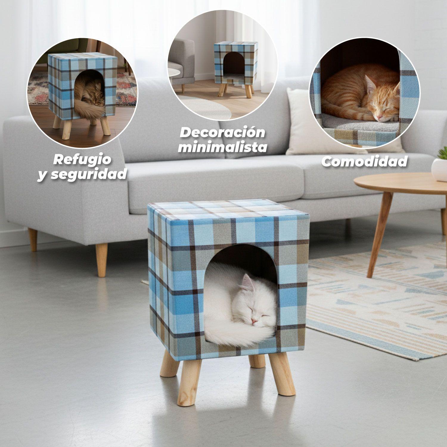 Casa Refugio Comoda Acolchada para Gatos-2