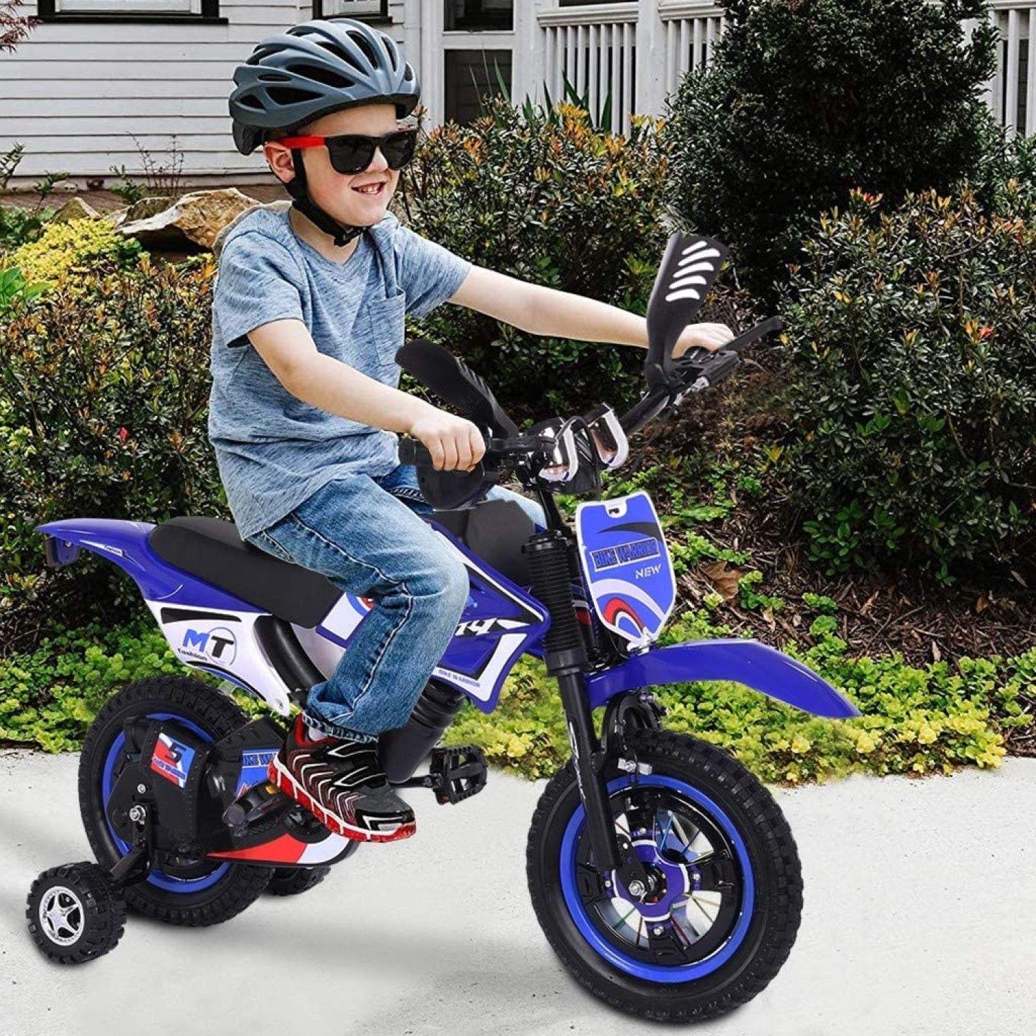 Bicimoto / Bicicleta con Sonidos Aro 12 Azul-5