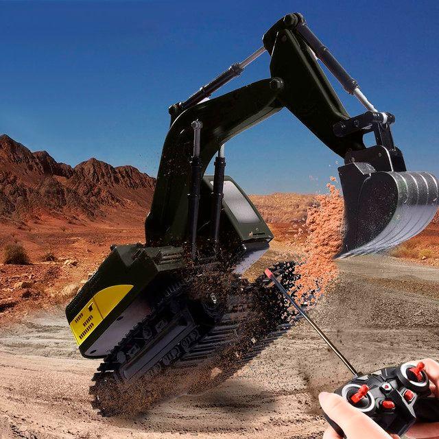 Camión Excavadora con Luces, Sonido y Batería Recargable-4