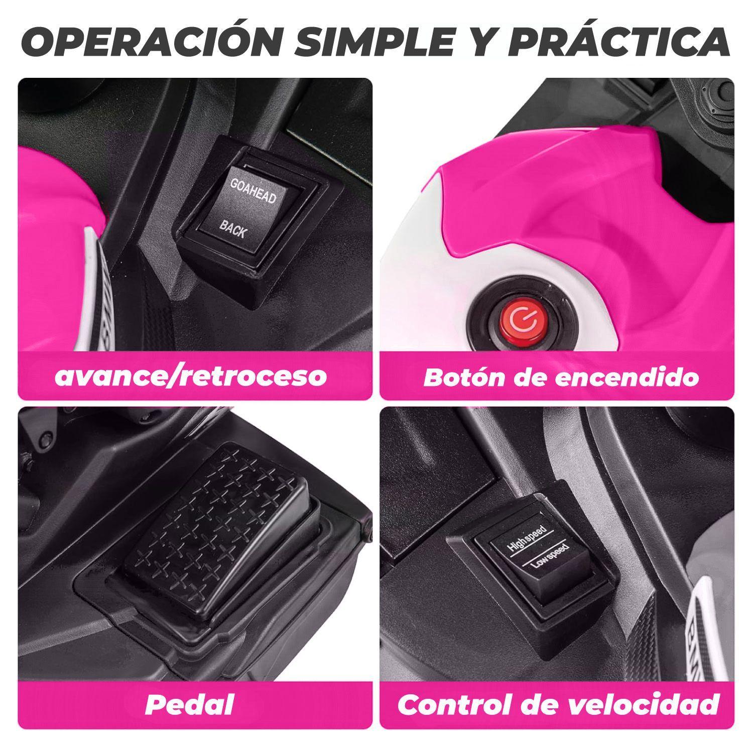  Moto Niños Electrica 3 Ruedas Nitro Italy V4 Luz Y Sonido-3