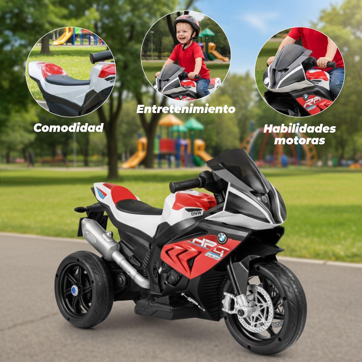  Moto Niños Electrica 3 Ruedas Nitro Italy V4 Luz Y Sonido-3