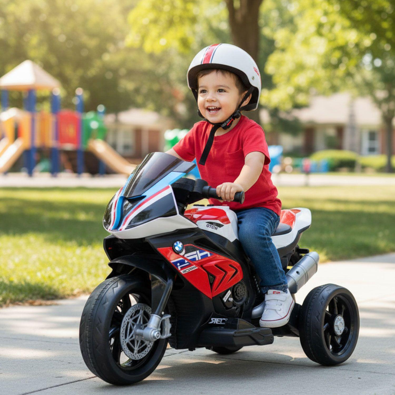  Moto Niños Electrica 3 Ruedas Nitro Italy V4 Luz Y Sonido-4