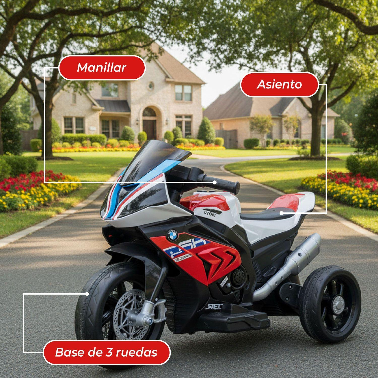  Moto Niños Electrica 3 Ruedas Nitro Italy V4 Luz Y Sonido-5