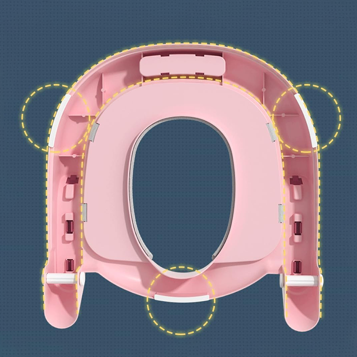 Escalera Asiento Adaptador De Baño Pelela Niños Rosado-7
