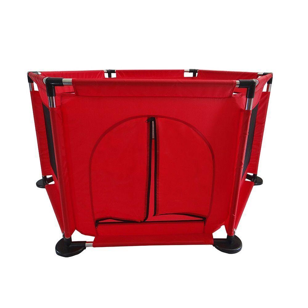 Corral Seguridad Bebe 50 pelotitas + Aro Basket Rojo-3