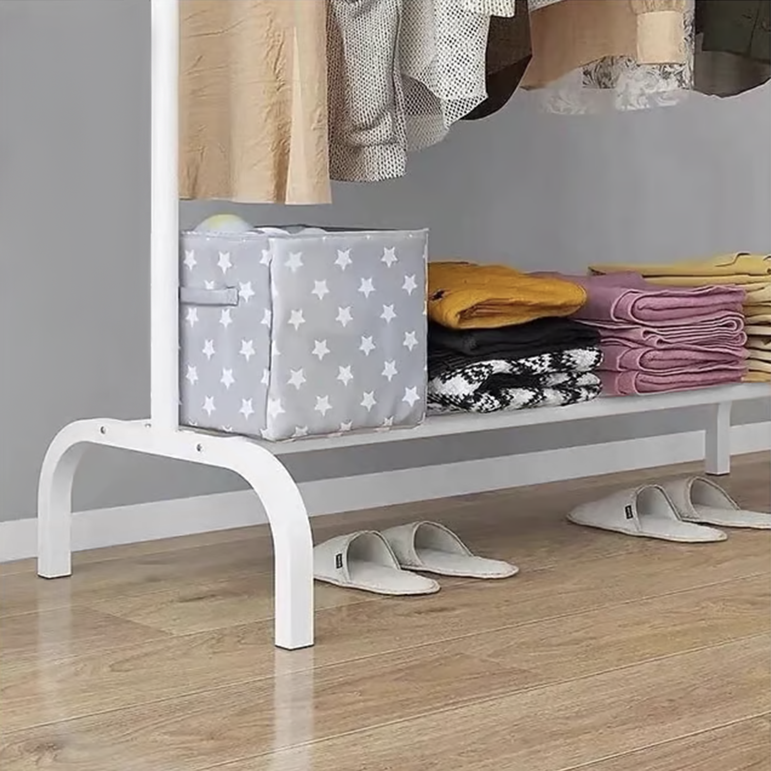 Perchero Colgador de Ropa Simple Metalico Resistente-3