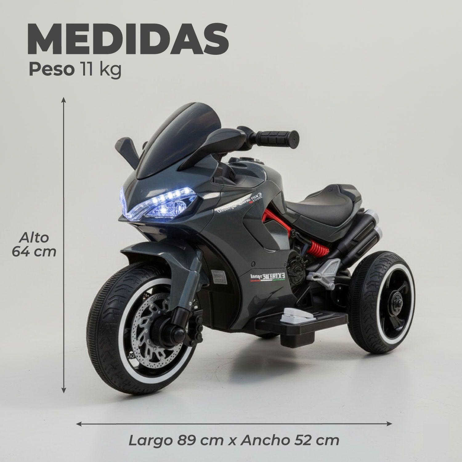 Moto Niños Eléctrica 3 Ruedas Extreme Speed Luz y Musica-2