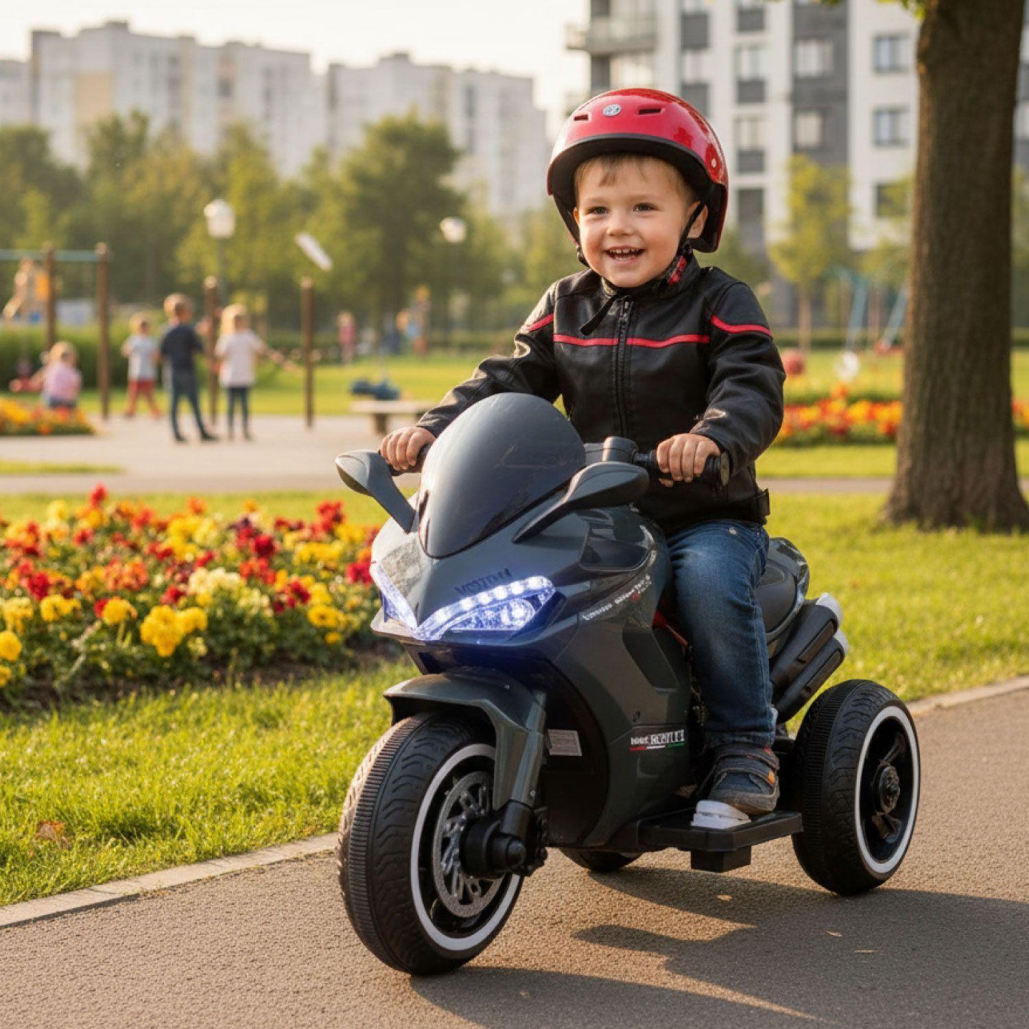 Moto Niños Eléctrica 3 Ruedas Extreme Speed Luz y Musica-4