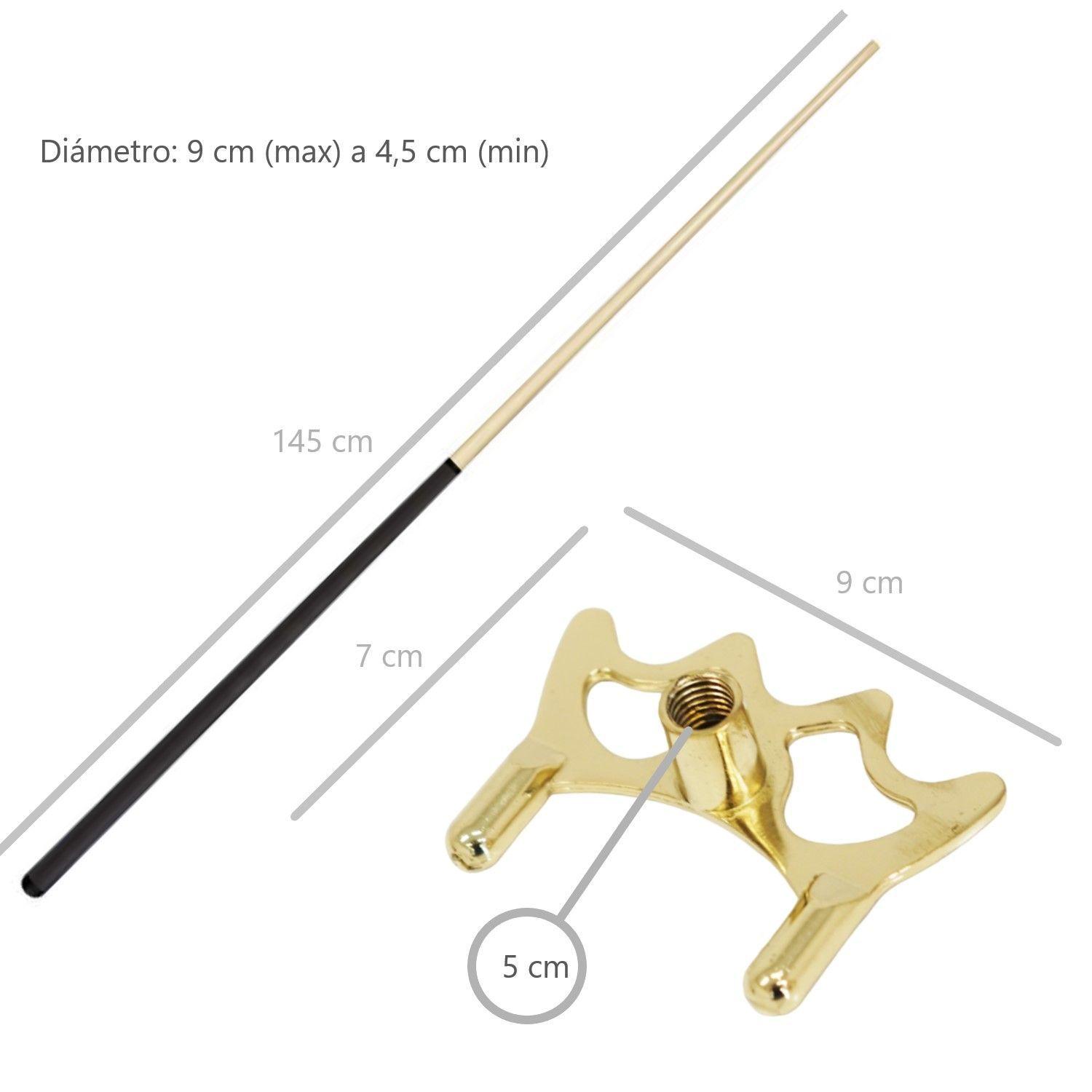 Diablo de Pool Metálico Completo + Taco 145 cm-2