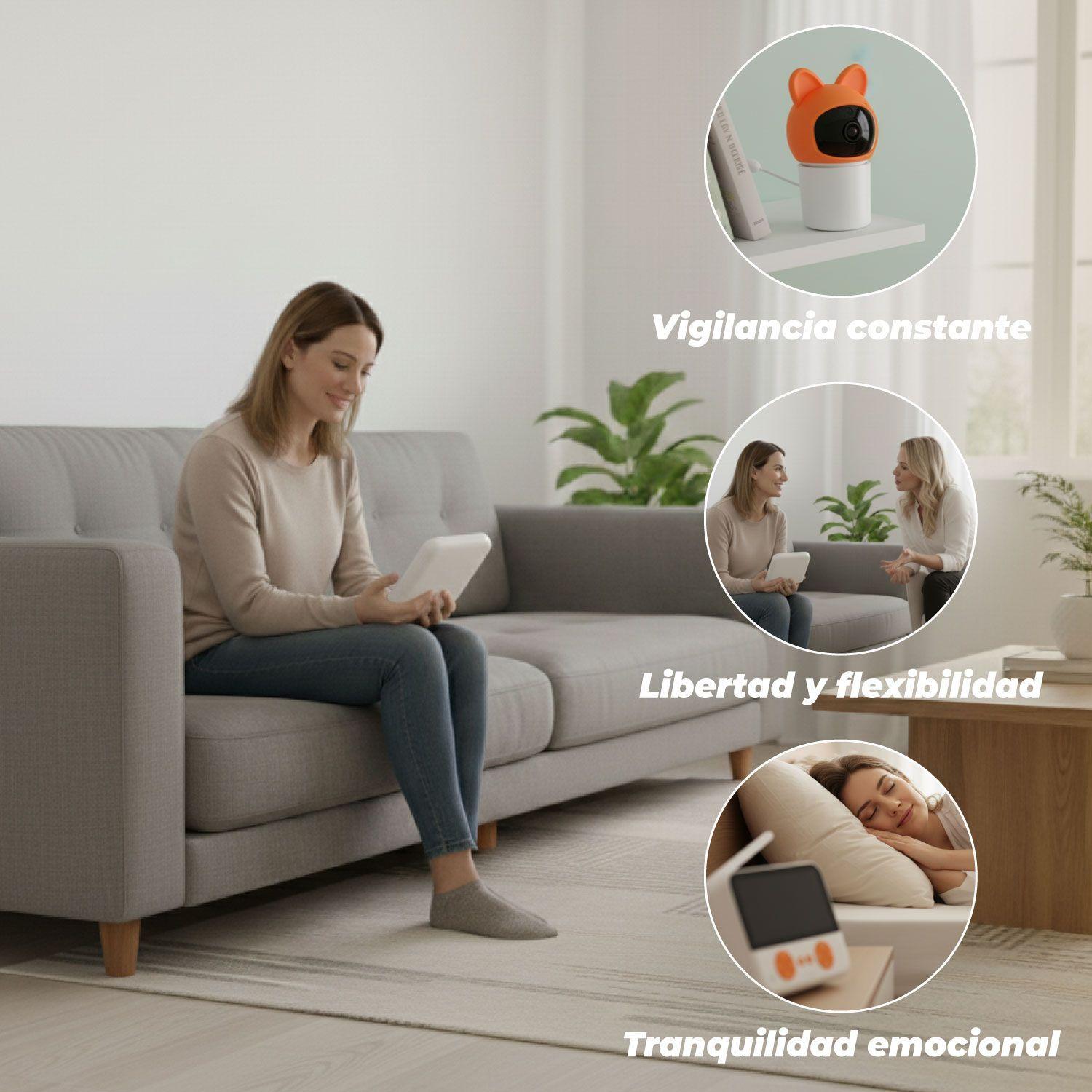 Camara Monitor Bebe Vision Nocturna Lcd 4.3" Con Microfono-3