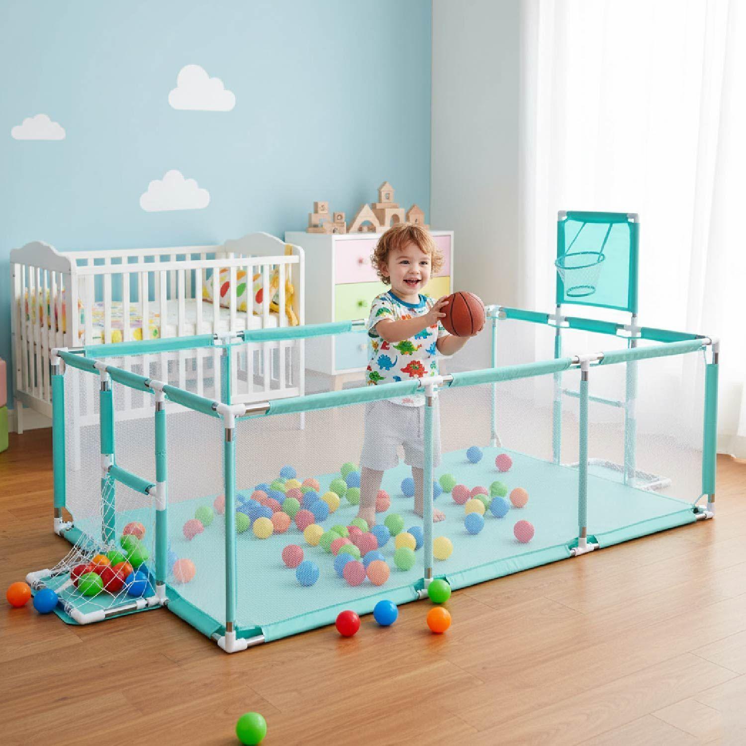 Corral de Seguridad Bebe 180cm Con Aro y Pelotitas -4