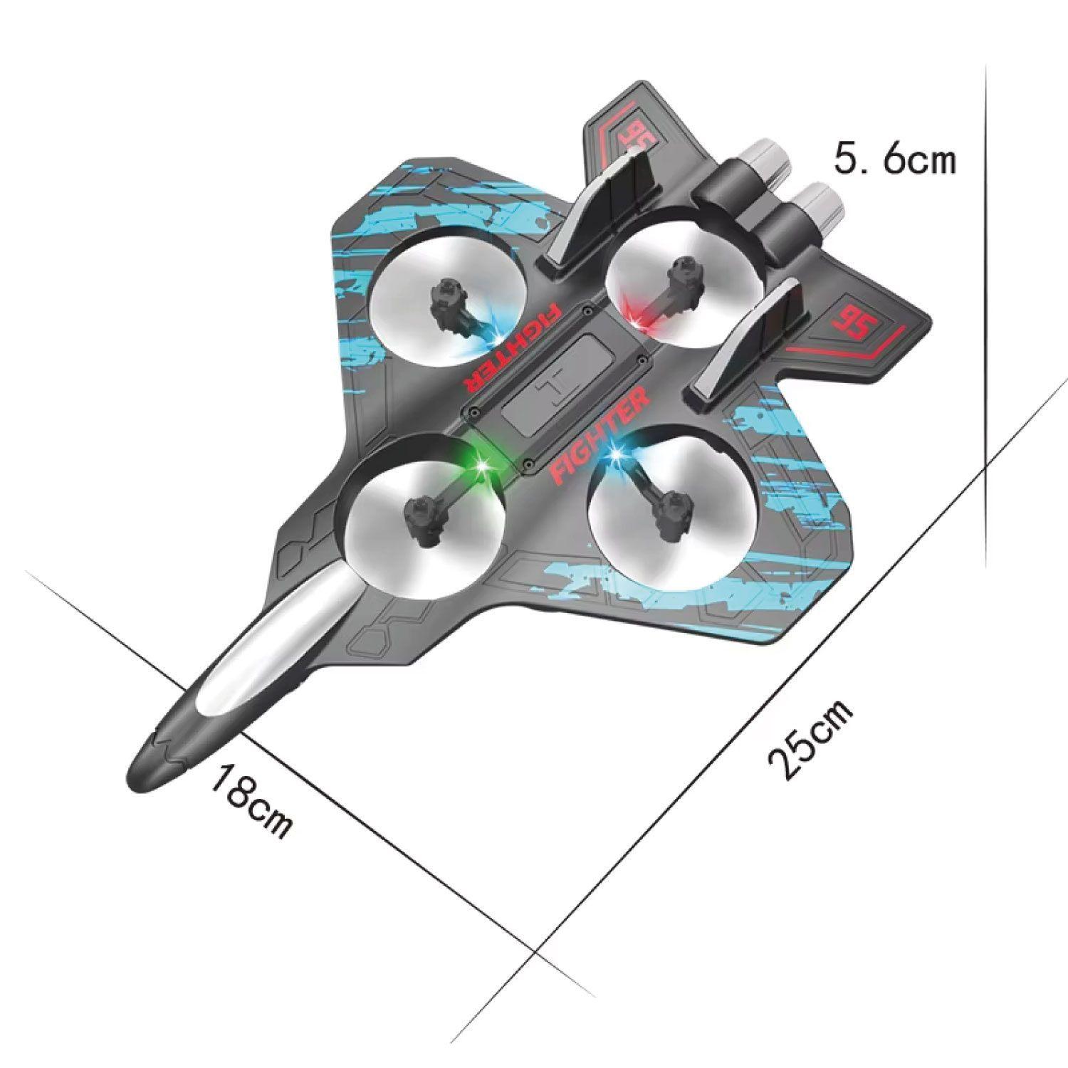 Avion Drone Niños Control Remoto Antigolpe Recargable -2