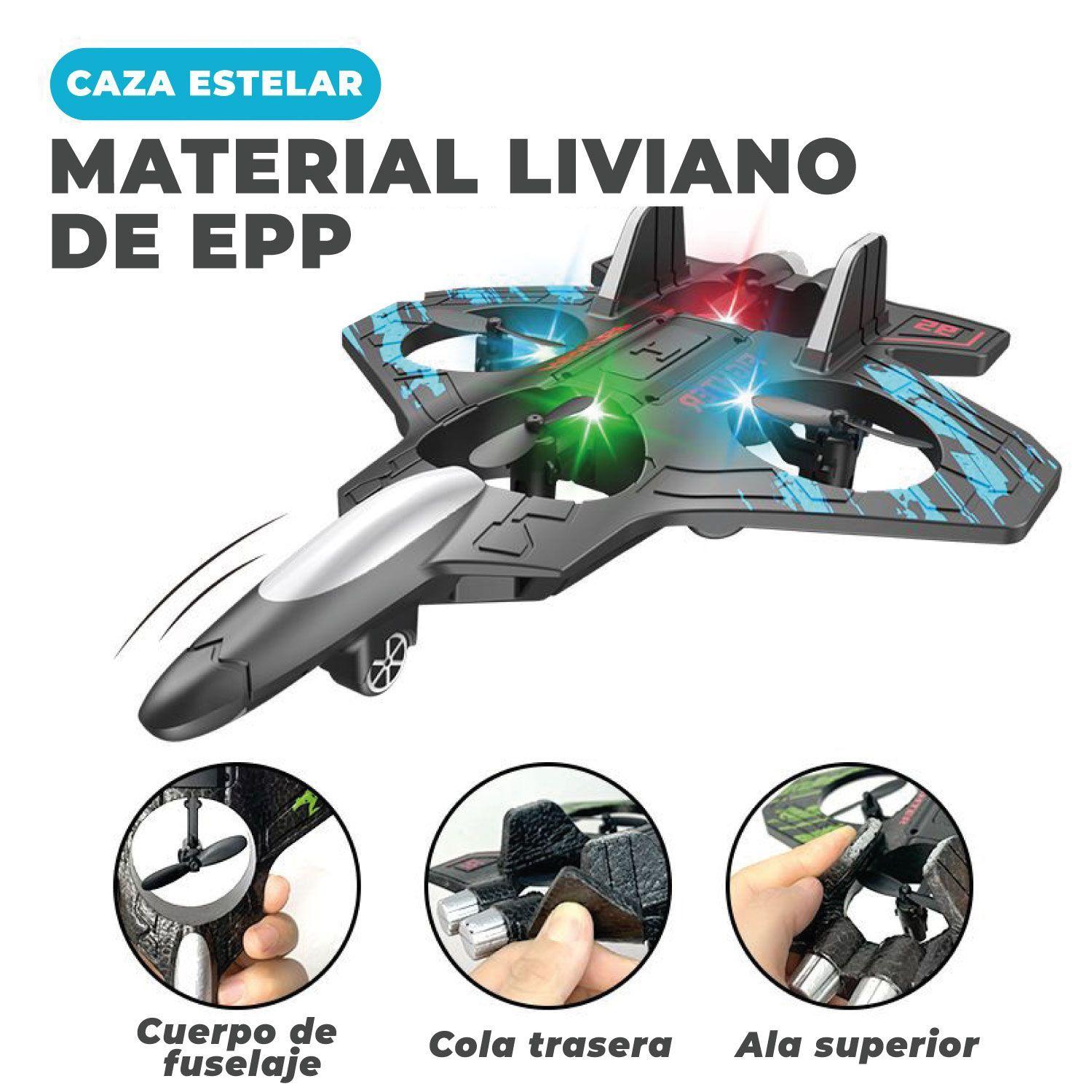 Avion Drone Niños Control Remoto Antigolpe Recargable -3