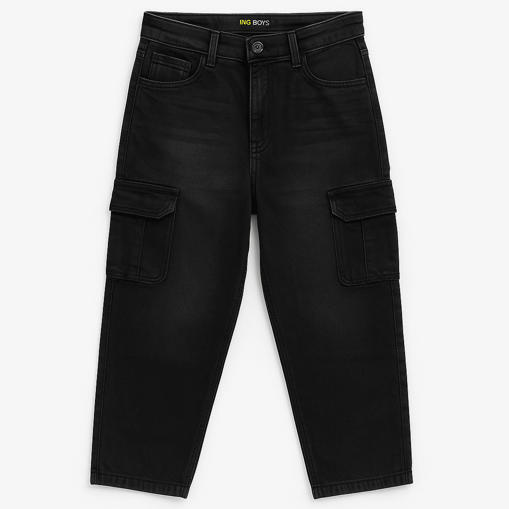 Pantalón Jeans Cargo Baggy Niño-2